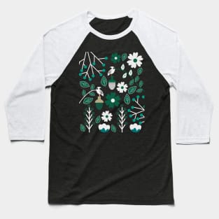 Fresh botany with cute birds Baseball T-Shirt